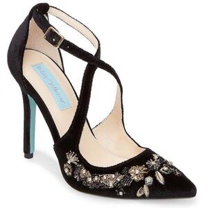 Betsey Johnson Women's Skye Velvet Stiletto size 6